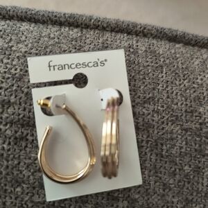 Francesca's Collections Gold Hoop Earrings